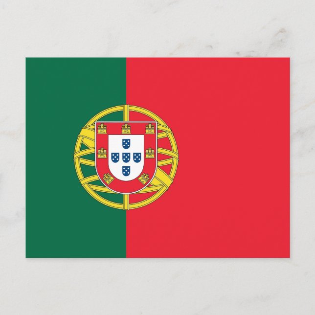 Postkarte mit der Flagge Portugals (Vorderseite)