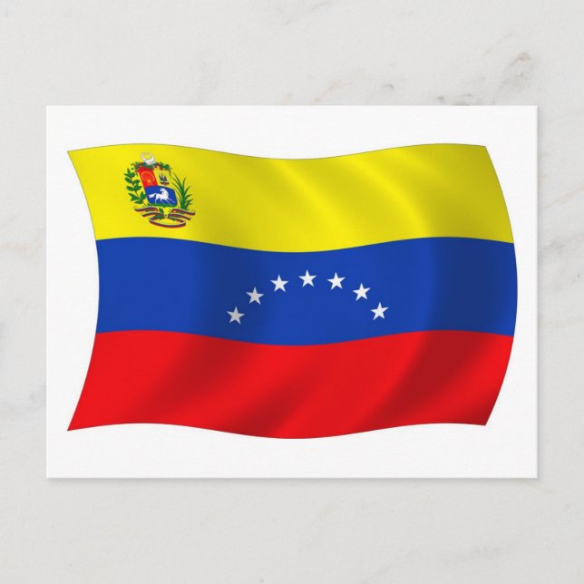 Postkarte mit der Flagge Venezuelas (Vorderseite)