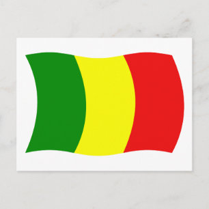 Postkarte mit der Flagge von Mali