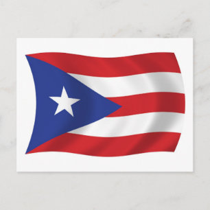 Postkarte mit der Flagge von Puerto Rico