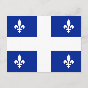 Postkarte mit der Flagge von Québec, Kanada