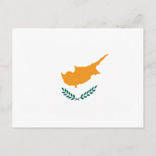 Postkarte mit der Flagge von Zypern