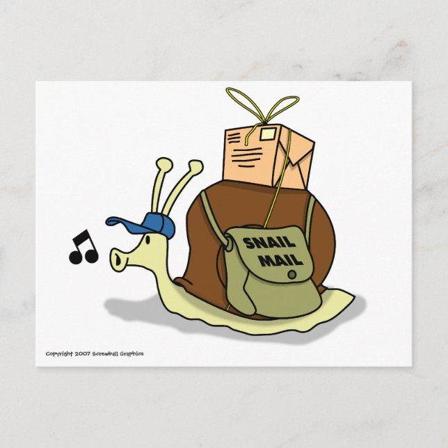 Postkarte mit der Post (Vorderseite)