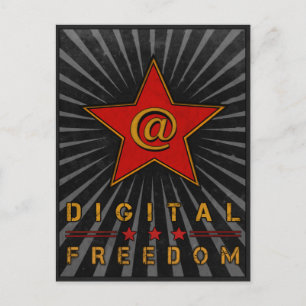 Postkarte mit Digital Freedom Greetings