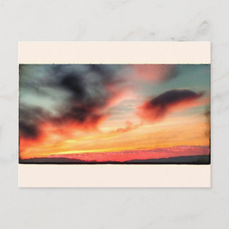 Postkarte mit dramatischem Pennsylvania Sonnenunte