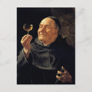 Postkarte mit Eduard Grutzner Malerei