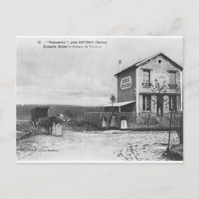 Postkarte mit einem "Panorama" bei Antony (Vorderseite)