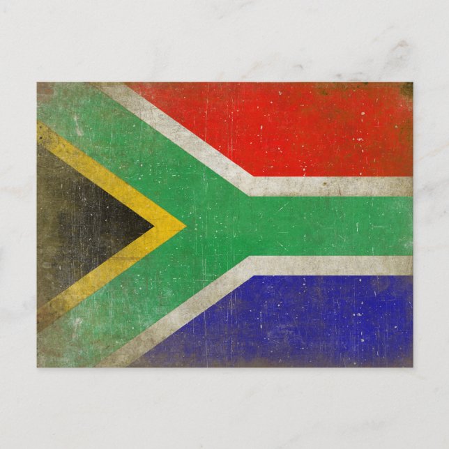 Postkarte mit Fahne aus Südafrika (Vorderseite)