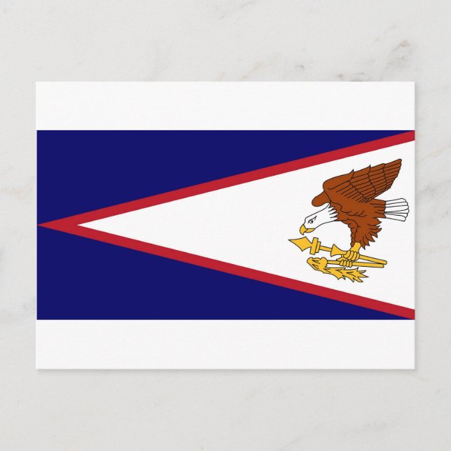 Postkarte mit Flag Amerikanisch-Samoa-USA (Vorderseite)
