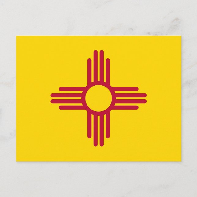 Postkarte mit Flag New Mexico Staat - USA (Vorderseite)