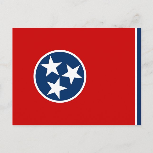 Postkarte mit Flag Tennessee Staat - USA (Vorderseite)