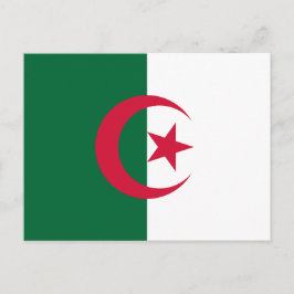 Postkarte mit Flagge Algeriens