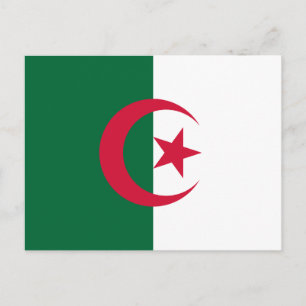 Postkarte mit Flagge Algeriens
