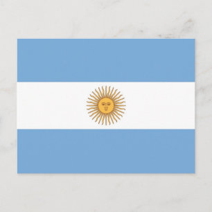 Postkarte mit Flagge Argentiniens