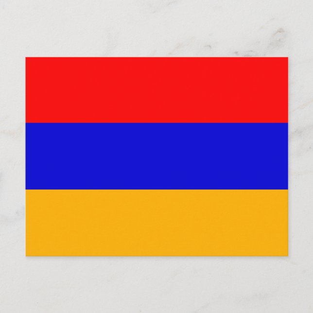 Postkarte mit Flagge Armeniens (Vorderseite)
