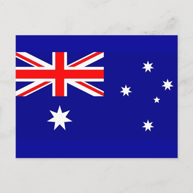 Postkarte mit Flagge Australiens (Vorderseite)