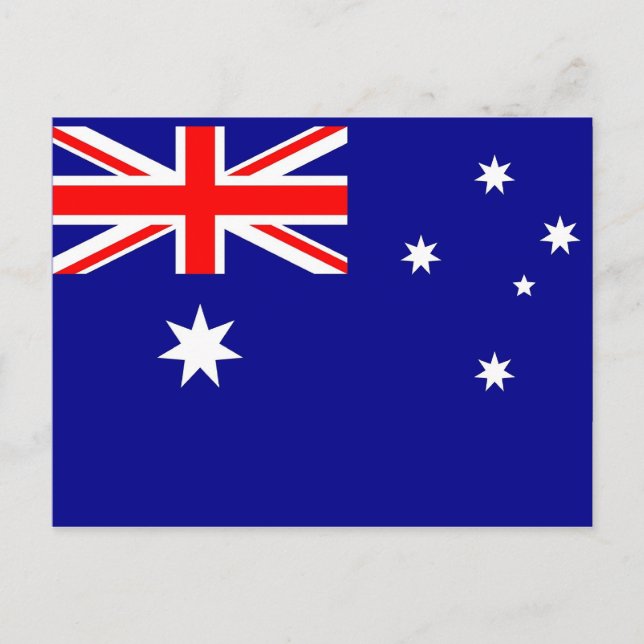Postkarte mit Flagge Australiens (Vorderseite)