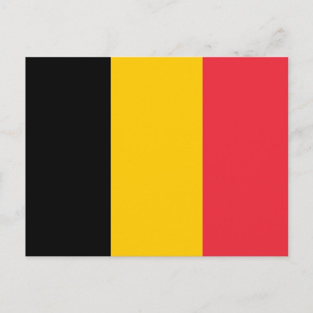 Postkarte mit Flagge Belgiens (Vorderseite)