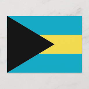 Postkarte mit Flagge der Bahamas