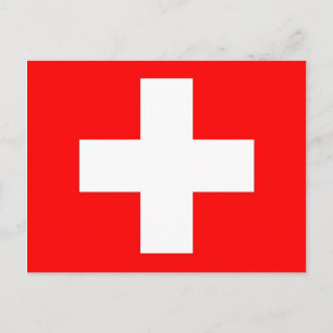 Postkarte mit Flagge der Schweiz