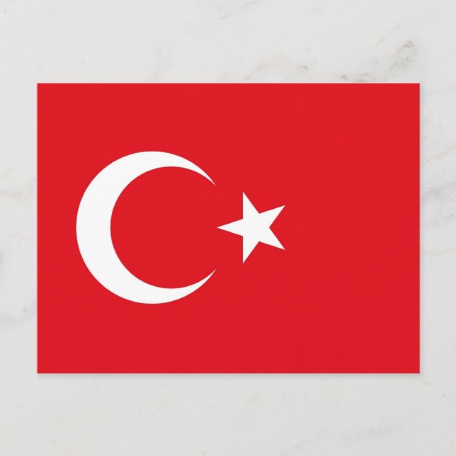Postkarte mit Flagge der Türkei (Vorderseite)