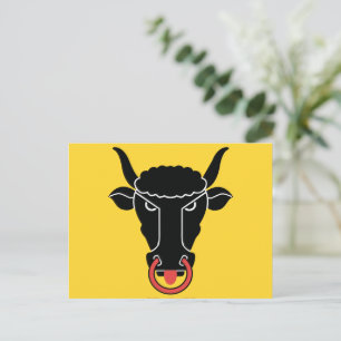 Postkarte mit Flagge des Kantons Uri, Schweiz