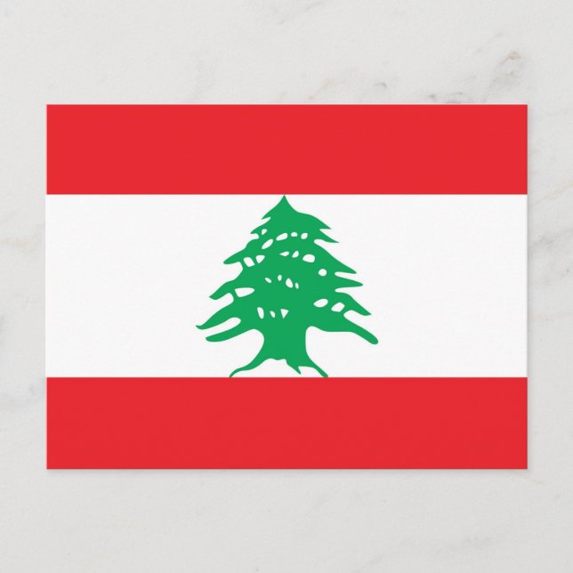 Postkarte mit Flagge des Libanon (Vorderseite)