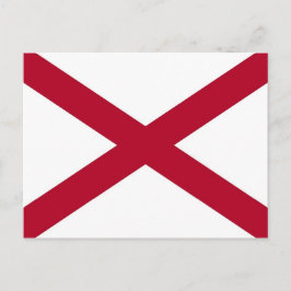 Postkarte mit Flagge des Staat Alabama - USA