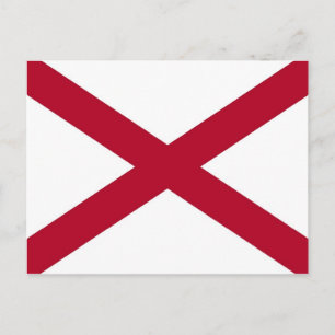 Postkarte mit Flagge des Staat Alabama - USA