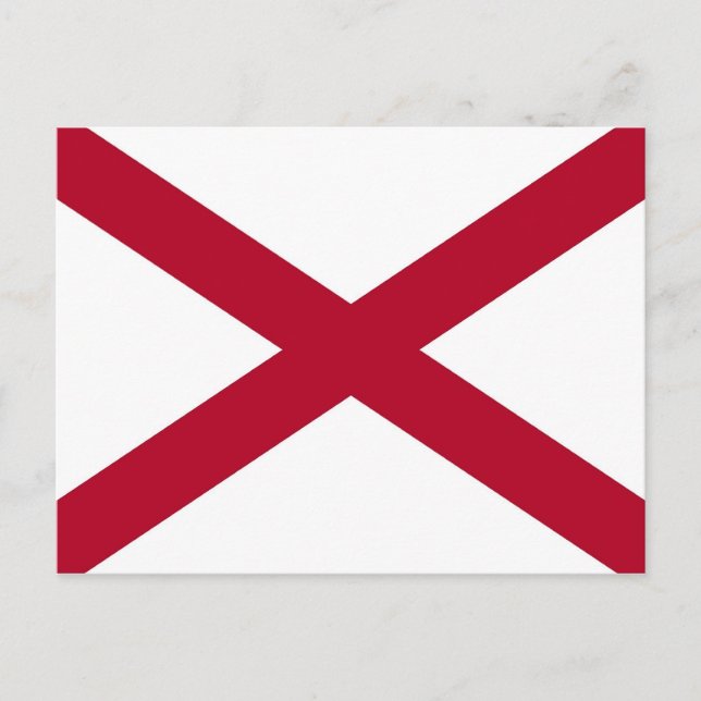 Postkarte mit Flagge des Staat Alabama - USA (Vorderseite)