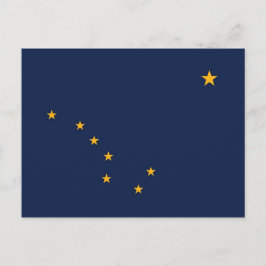 Postkarte mit Flagge des Staat Alaska - USA