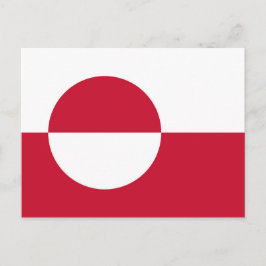 Postkarte mit Flagge Grönlands