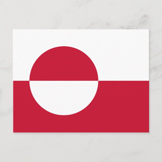 Postkarte mit Flagge Grönlands (Vorderseite)