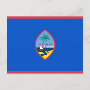 Postkarte mit Flagge Guam - USA