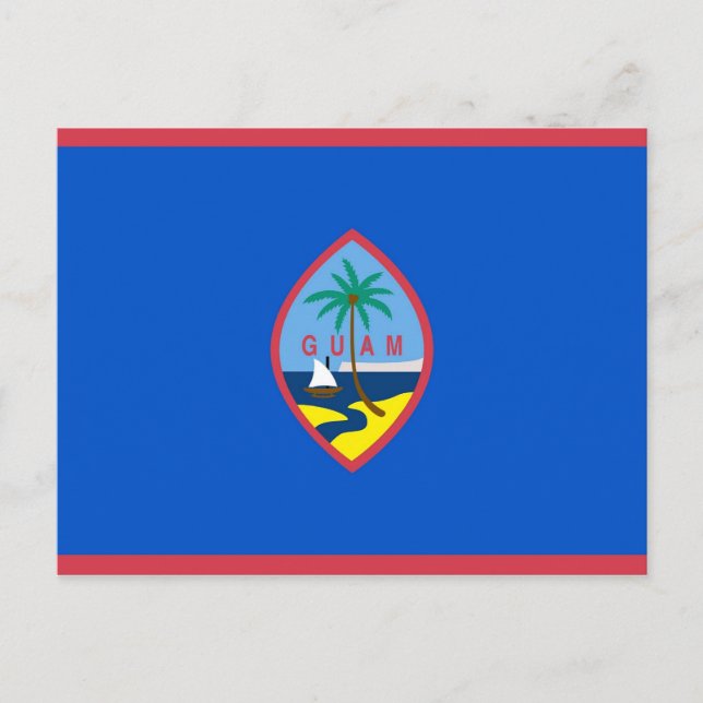 Postkarte mit Flagge Guam - USA (Vorderseite)