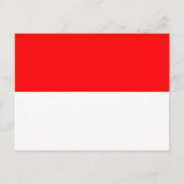 Postkarte mit Flagge Indonesiens