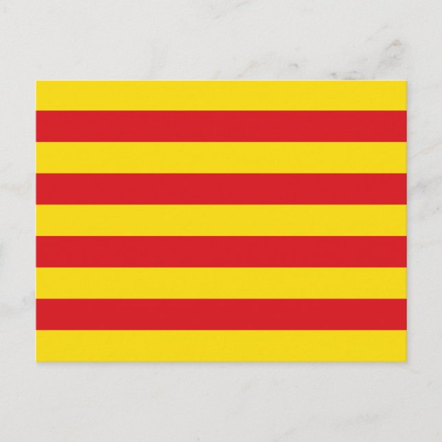 Postkarte mit Flagge Kataloniens (Vorderseite)