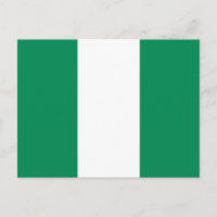 Postkarte mit Flagge Nigerias