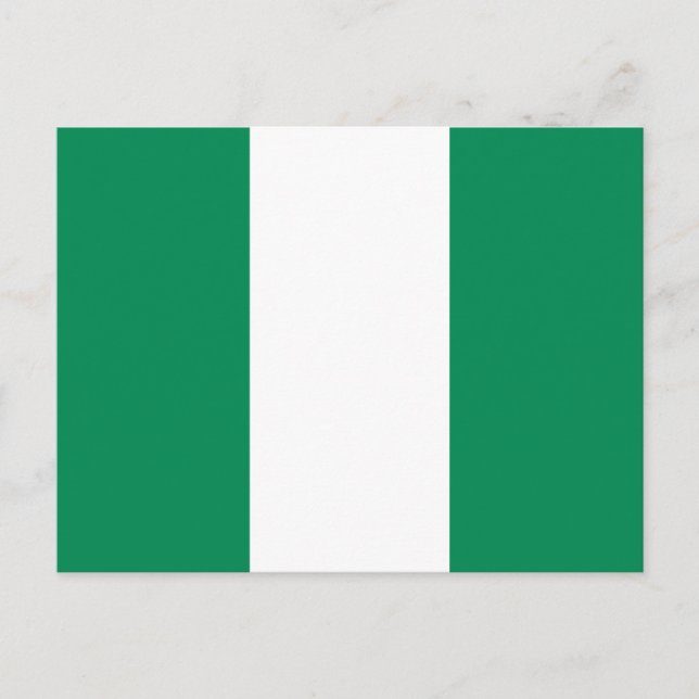 Postkarte mit Flagge Nigerias (Vorderseite)