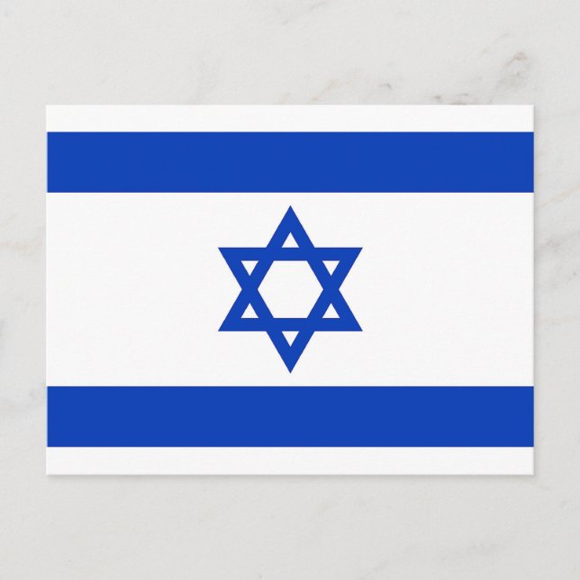 Postkarte mit Flagge von Israel (Vorderseite)