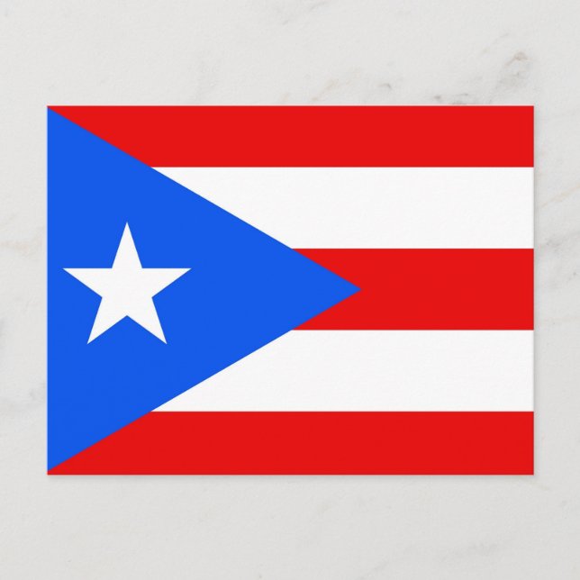 Postkarte mit Flagge von Puerto Rico - USA (Vorderseite)