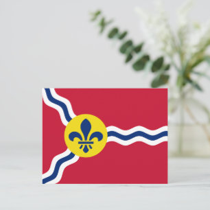 Postkarte mit Flagge von St. Louis, Missouri