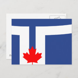 Postkarte mit Flagge von Toronto, Kanada