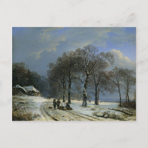 Postkarte mit Gemälde von Barend Cornelis Koekkoek