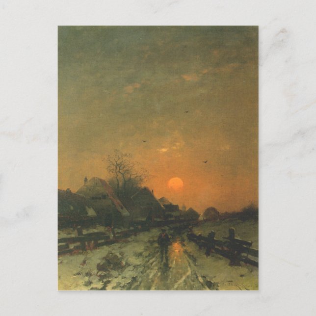 Postkarte mit Heinz Flockenhaus Malerei (Vorderseite)