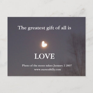 Postkarte mit Herzform