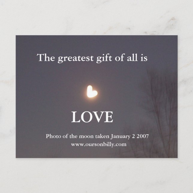 Postkarte mit Herzform (Vorderseite)