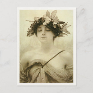 Postkarte mit Hubert von Herkomer Malerei