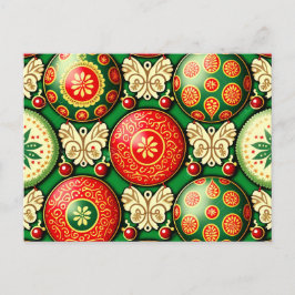 Postkarte mit Illustration zur Weihnachtsverzierun