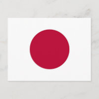 Postkarte mit japanischer Flagge